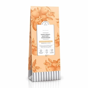 Hand Cream : Sanitizer   moisturizer, with Mandarin & Lemon, alcohol free sanitizer plus hand cream for women and men - Paraben Free