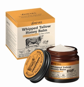 Handmade Whipped Tallow Balm with Shea Butter - 100% Grass Fed Beef Tallow for Skin Care Face Body - Whipped Moisturizer for Sensitive Skin for Eczema Rosacea Baby 4 oz