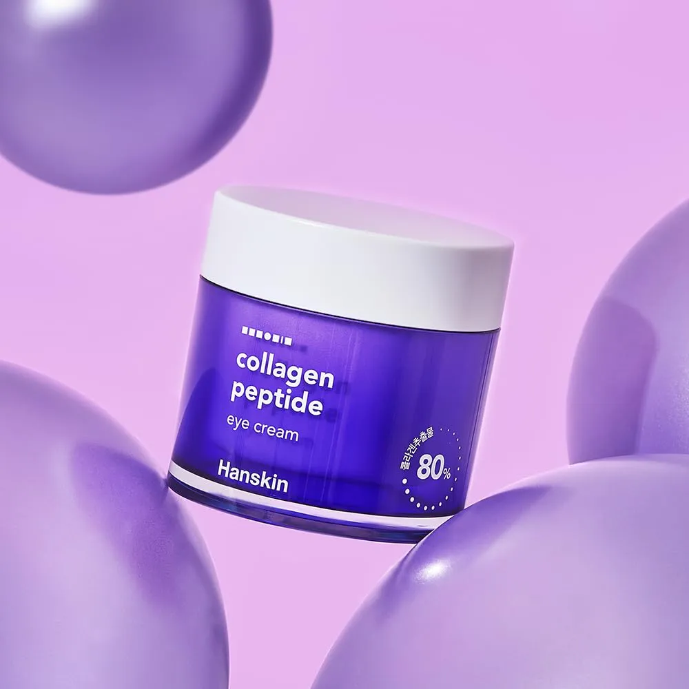 Hanskin Collagen Peptide Eye Cream (80ml). Made with 80% Collagen Extract and 20% Peptide. Advanced Anti-Aging Formula to Repair Skin from Wrinkles and Fine Lines Around the Eyes.