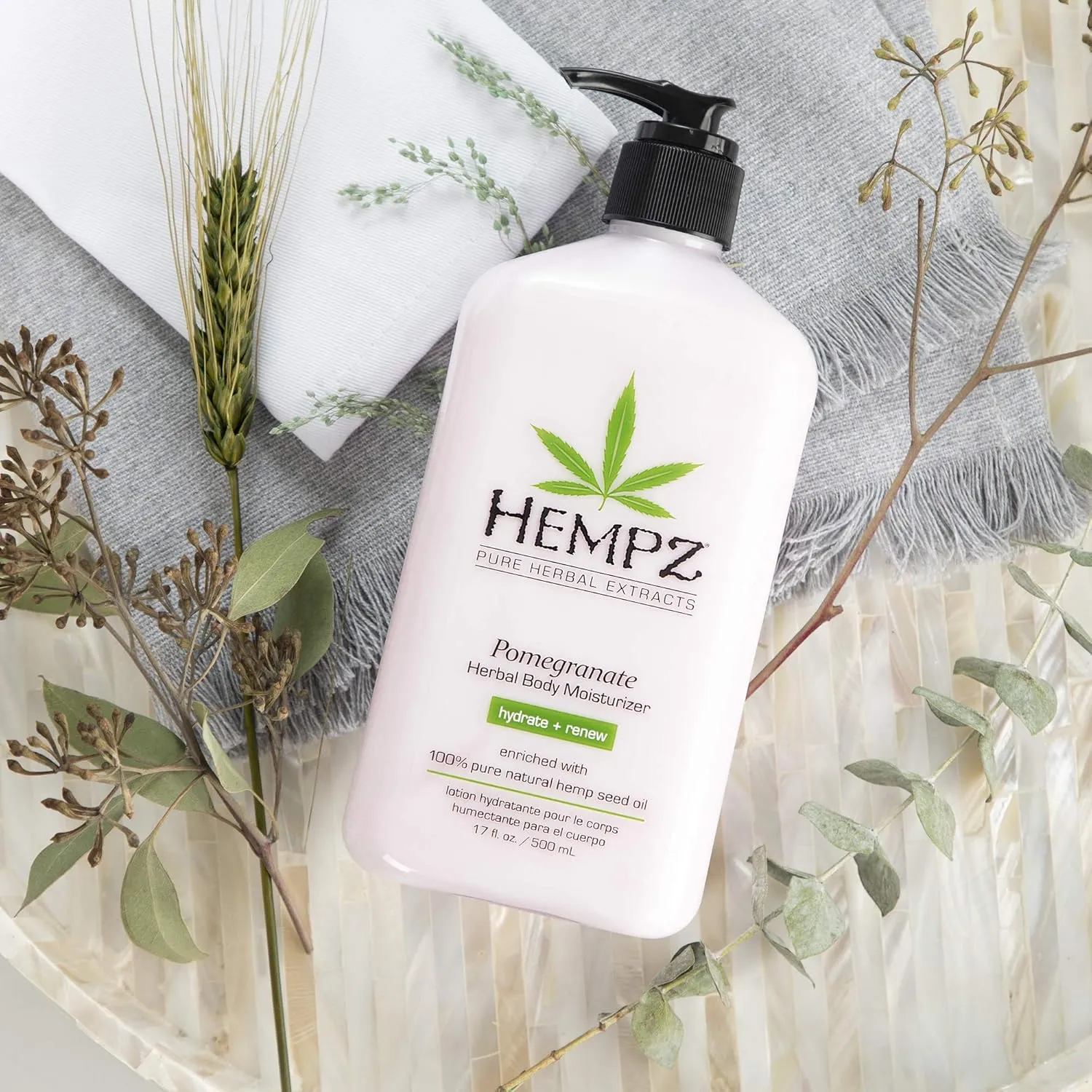 HEMPZ Body Lotion - Pomegranate - Bright Citrus - Daily Moisturizing Cream - 17oz