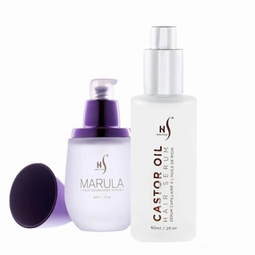 HerStyler Castor Oil Hair Serum and Marula Oil Hair Serum Set