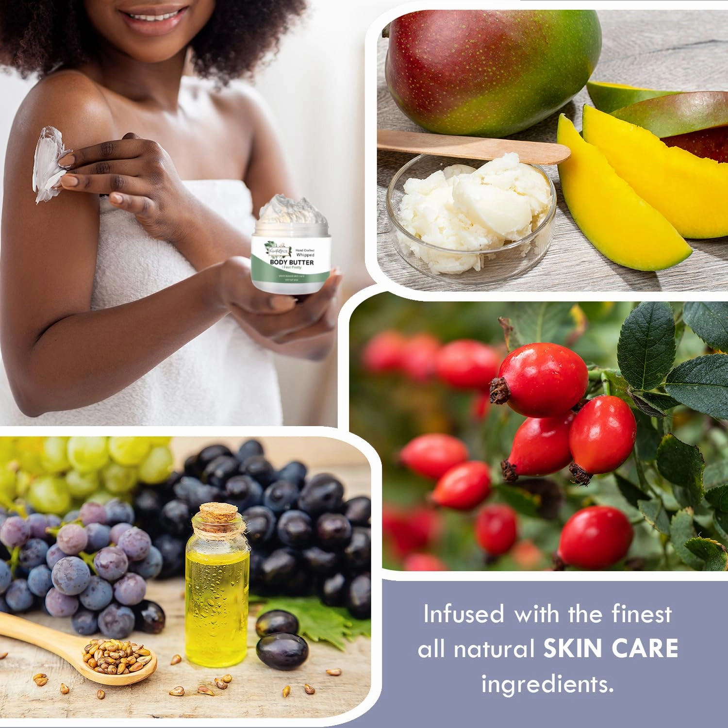 High On Life: Pineapple, Coconut, Lemon Zest,Vanilla, Whipped Body Butter| Nourishing Mango Butter, Grapeseed Oil, Rosehip Oil, Vitamin E |Moisturizer for Body, Feet & Hands 8oz.