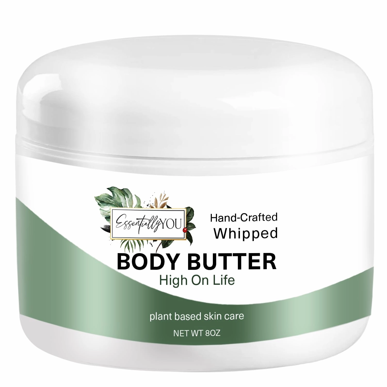 High On Life: Pineapple, Coconut, Lemon Zest,Vanilla, Whipped Body Butter| Nourishing Mango Butter, Grapeseed Oil, Rosehip Oil, Vitamin E |Moisturizer for Body, Feet & Hands 8oz.
