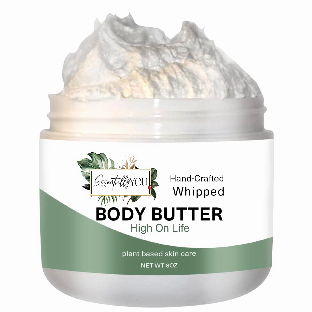 High On Life: Pineapple, Coconut, Lemon Zest,Vanilla, Whipped Body Butter| Nourishing Mango Butter, Grapeseed Oil, Rosehip Oil, Vitamin E |Moisturizer for Body, Feet & Hands 8oz.