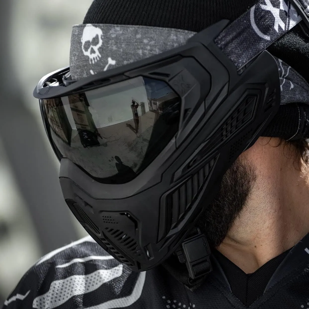 HK Army SLR Face Mask Goggle with Thermal Anti Fog HD Pure Lens System for Paintball and Airsoft