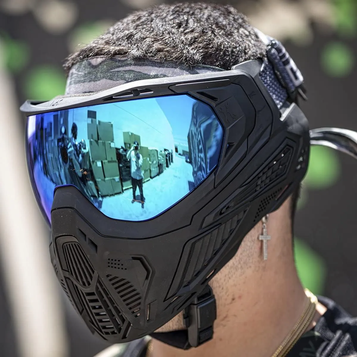HK Army SLR Face Mask Goggle with Thermal Anti Fog HD Pure Lens System for Paintball and Airsoft