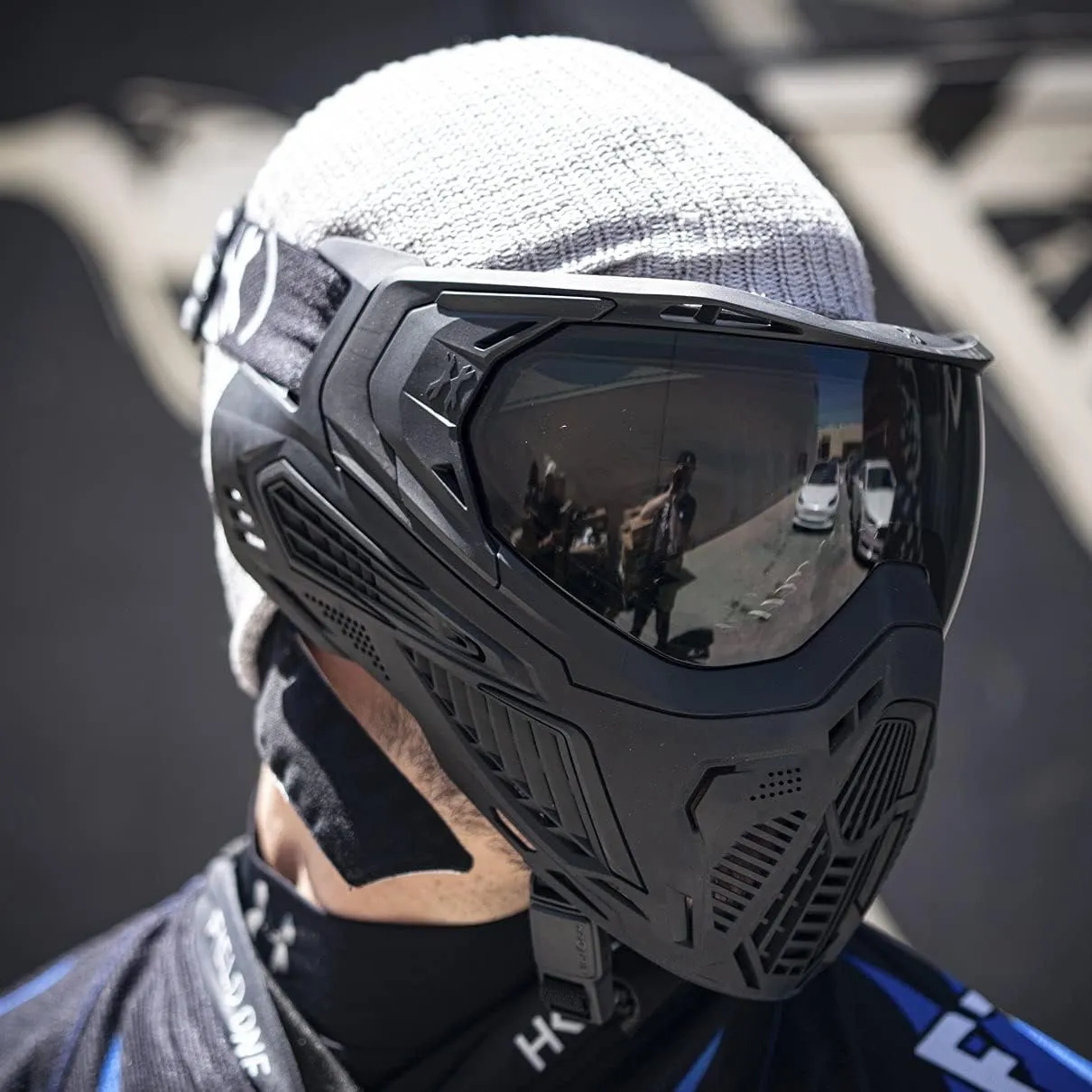 HK Army SLR Face Mask Goggle with Thermal Anti Fog HD Pure Lens System for Paintball and Airsoft