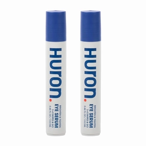 Huron Eye Serum - Men’s Eye Roller - Helps Alleviate Dark Circles, Fine Lines and Puffiness - Contains Niacinamide & Caffeine - Apply Twice a Day (2 pack)
