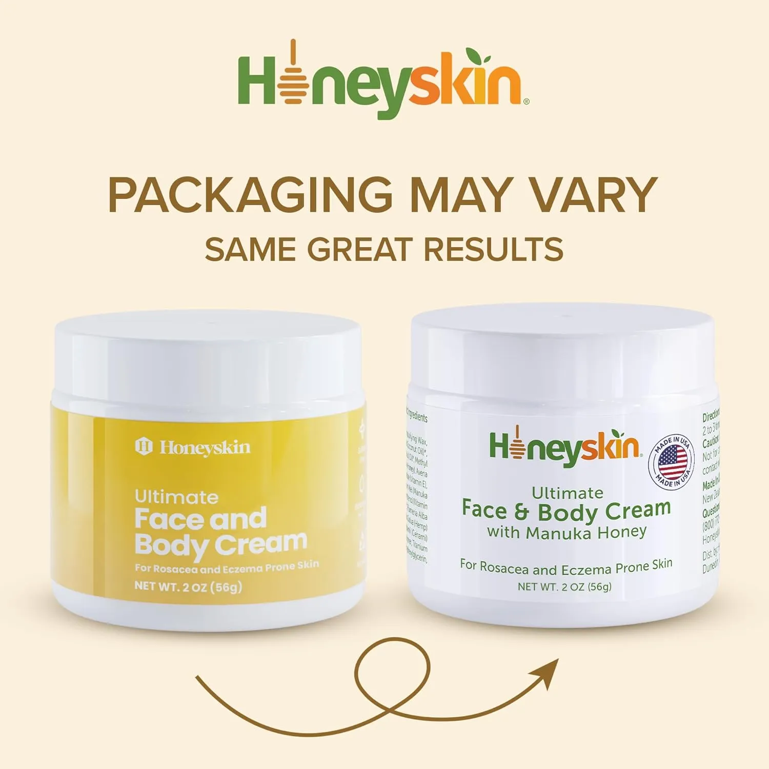Hydrating Face Moisturizer & Body Cream with Manuka Honey Cream - Organic Face Moisturizer with Honey for Extremely Dry Skin - for Dry & Itchy Skin, Rosacea & Eczema Prone Skin 4oz