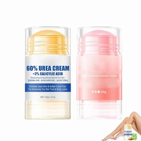 Hydrating and Anti-Cracking Foot Cream,Urea Foot Cream 60 Perc,2025 Moisturising and Relieves Cracking and Dryness Feet CReam for Daily Care Callused, Feet, Knee, Elbow (2 pcs, 1)