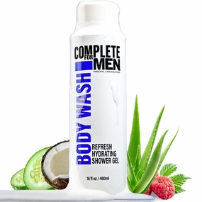 Hydrating Shower Gel for Men: Sulfate-Free Mens Body Wash, Natural Shower Gel - Moisturizing Shower Gel for All Skin Types, Soap & Body Cleansers, Bath Gel for Dry Skin