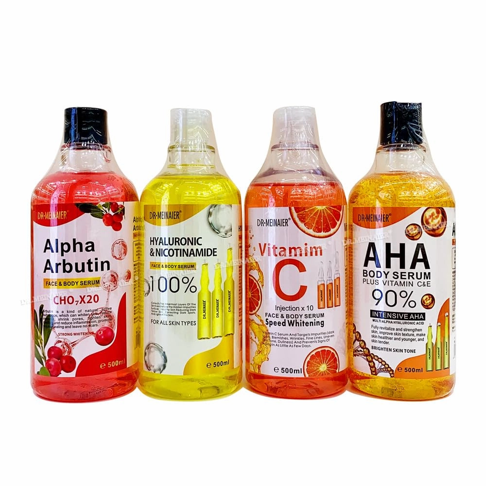 Hydrating Skin Essence with Arbutin and AHA, for Bright, Moisturized Complexion (Hyaluronic acid & nicotinamide, 500ml)