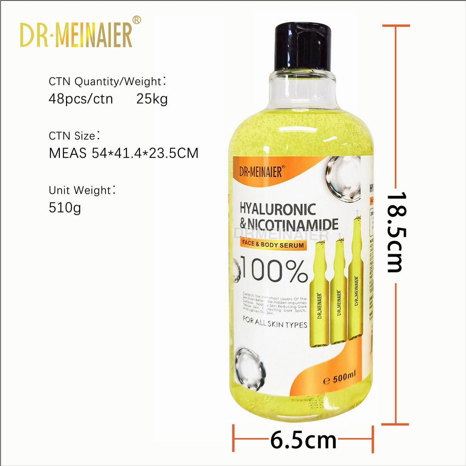 Hydrating Skin Essence with Arbutin and AHA, for Bright, Moisturized Complexion (Hyaluronic acid & nicotinamide, 500ml)