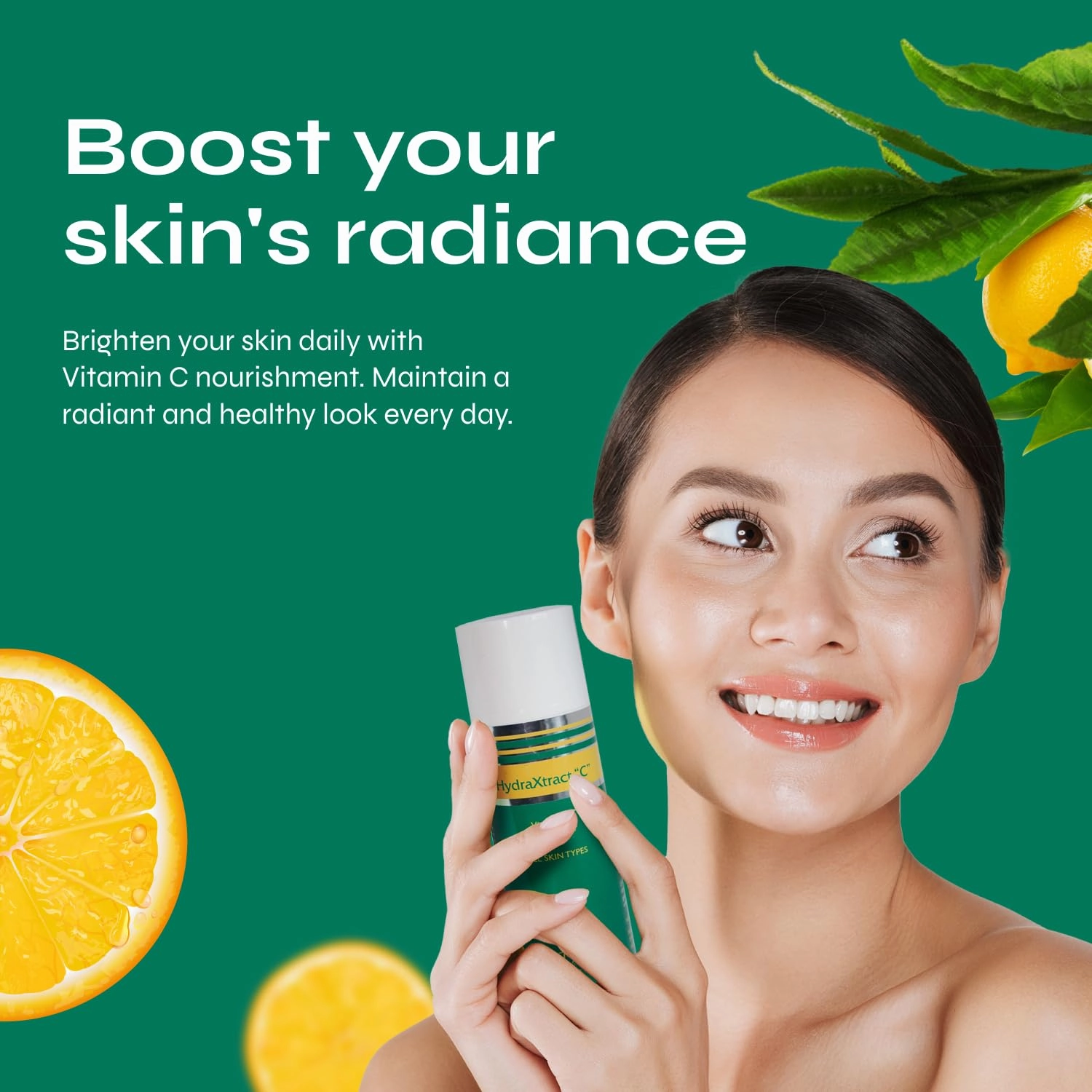 HydraXtract Vitamin C Moisturizer Decreases Aging Pump Up the Skin Improves Skin Smoothness & Firmness 1.7 oz. 50 ml