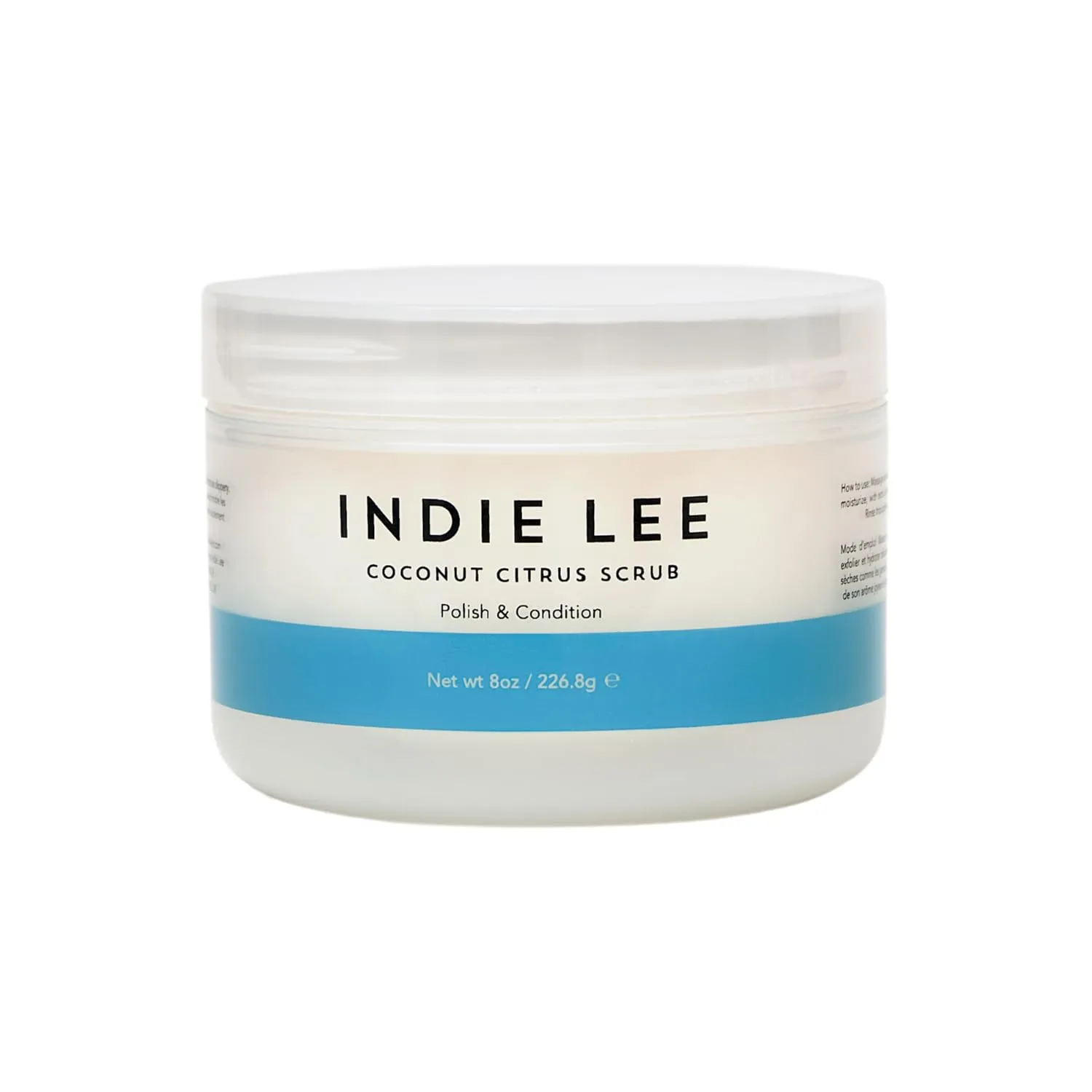 Indie Lee Citrus & Coconut Body Scrub - Hydrating Body Exfoliator & Sugar Scrub with Coconut Oil   Jojoba Oil for Dry Skin - All Over Lemon, Vanilla & Lemongrass Exfoliating Scrub (8oz)