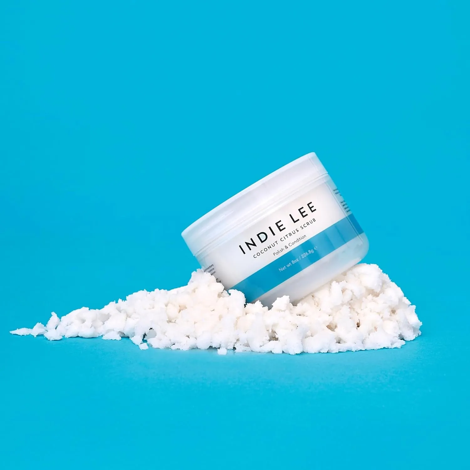Indie Lee Citrus & Coconut Body Scrub - Hydrating Body Exfoliator & Sugar Scrub with Coconut Oil   Jojoba Oil for Dry Skin - All Over Lemon, Vanilla & Lemongrass Exfoliating Scrub (8oz)