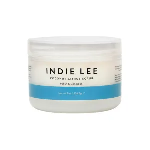 Indie Lee Citrus & Coconut Body Scrub - Hydrating Body Exfoliator & Sugar Scrub with Coconut Oil   Jojoba Oil for Dry Skin - All Over Lemon, Vanilla & Lemongrass Exfoliating Scrub (8oz)