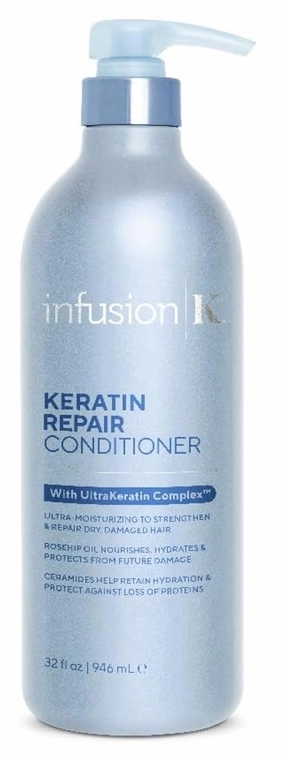 Intense Repair Conditioner with Rosehip & UltraKeratin Complex - Moisturizes & Strengthens | Repair Dry Damaged Weak Hair | Color Safe, Paraben, Cruelty, & Sulfate Free | USA Made (32 oz)