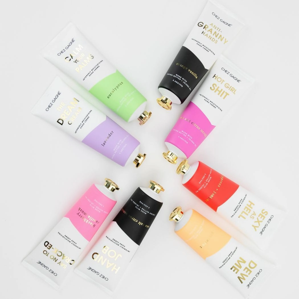Intensely Moisturizing Vegan Hand Cream, Jojoba Oil Cocoa Butter,Non-Greasy, Fast-Absorbing, USA - (3.4, Sea Salt, Citrus   Neroli - Hot Girl Shit)
