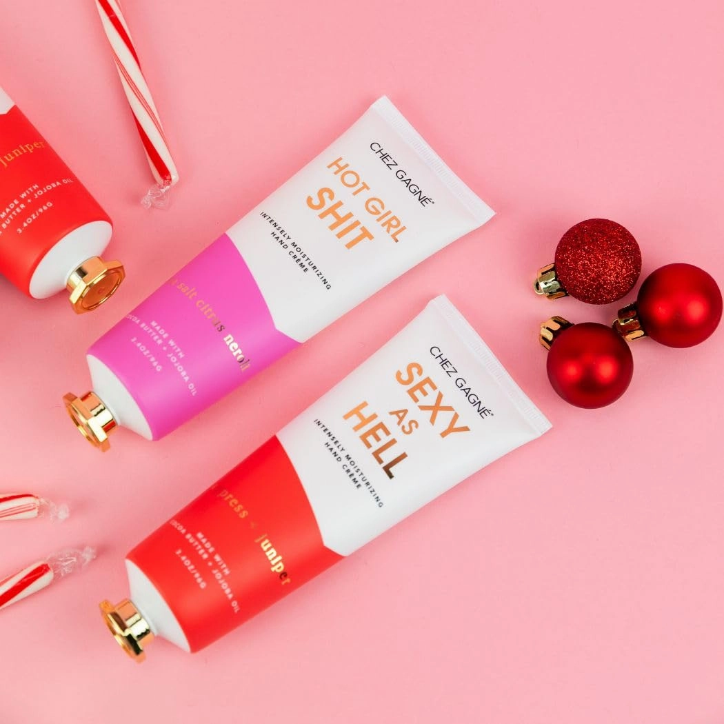Intensely Moisturizing Vegan Hand Cream, Jojoba Oil Cocoa Butter,Non-Greasy, Fast-Absorbing, USA - (3.4, Sea Salt, Citrus   Neroli - Hot Girl Shit)