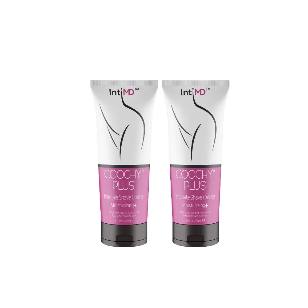 IntiMD COOCHY PLUS (2 Pack) Intimate Shave Cream Rash-Free With MOISTURIZING  8oz