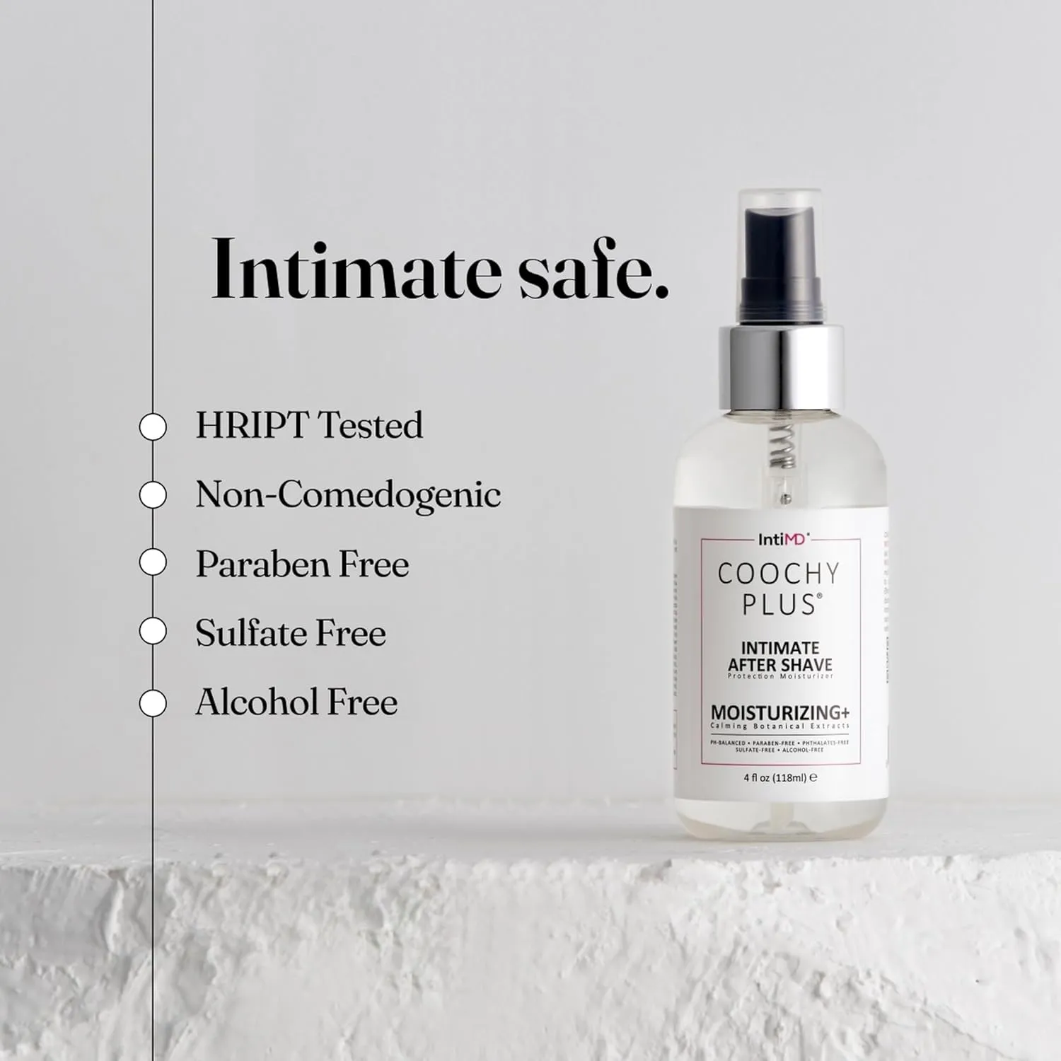 IntiMD Coochy Plus HydroLock Moisturizing   3-Steps Kit Intimate Shave Gift Set: Nouria Pre-Shave Elixir Oil   Coochy Plus Shave Cream Fragrance Free and Coochy Plus After Shave Protection Mist
