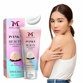 Ivanka Beauty Face Sunscreen   Hydrating Body lotion with Broad Spectrum SPF 50 & Vitamin E Antioxidants to Help Skin Brightening Lightening Glow, Oil-Free, Vanilla Fragrance