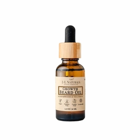 J&L Naturals | Beard Oil for Men | Growth, Grooming, Thicker Hair, Beard Care | 100% Natural Ingredients With Argan Oil, Jojoba Oil, Coconut Oil (1 Fl Oz (Pack of 1), Cedarwood & Tea Tree)