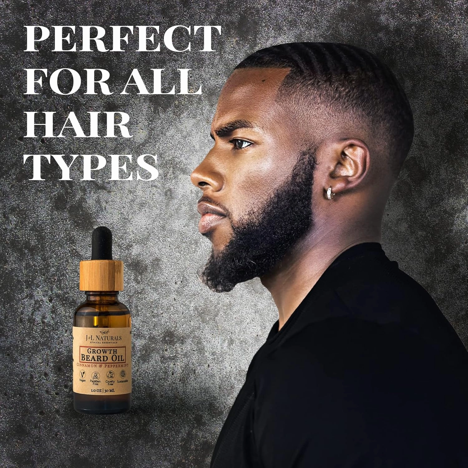 J&L Naturals | Beard Oil for Men | Growth, Grooming, Thicker Hair, Beard Care | 100% Natural Ingredients With Argan Oil, Jojoba Oil, Coconut Oil (1 Fl Oz (Pack of 2), Cedarwood & Tea Tree)
