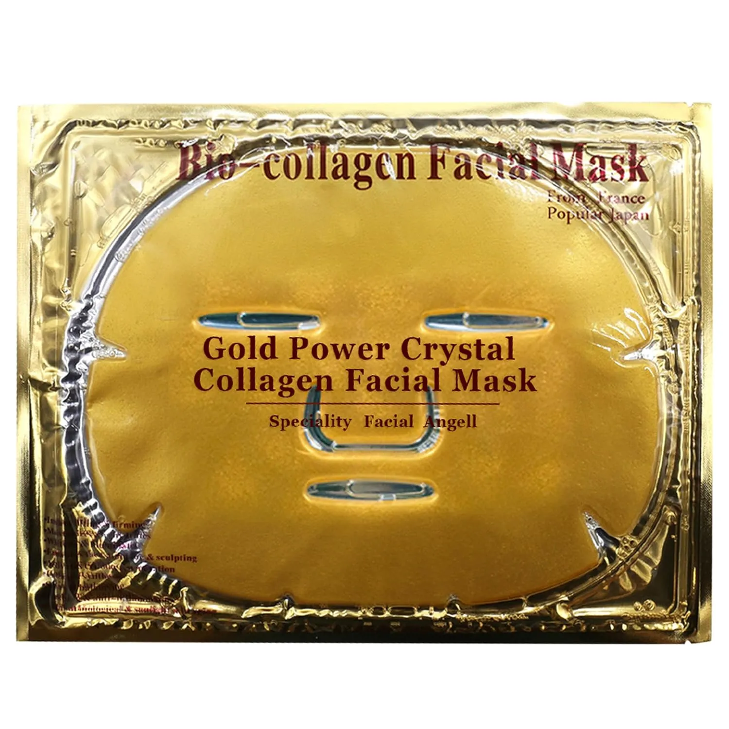 Jakuva 12PCS Collagen Face Mask,Deep Moisturizing Facial Patches Gel Face Pads for Anti-Aging, Puffiness Face Skincare, Firming Face Lift Sheet, 24K Gold