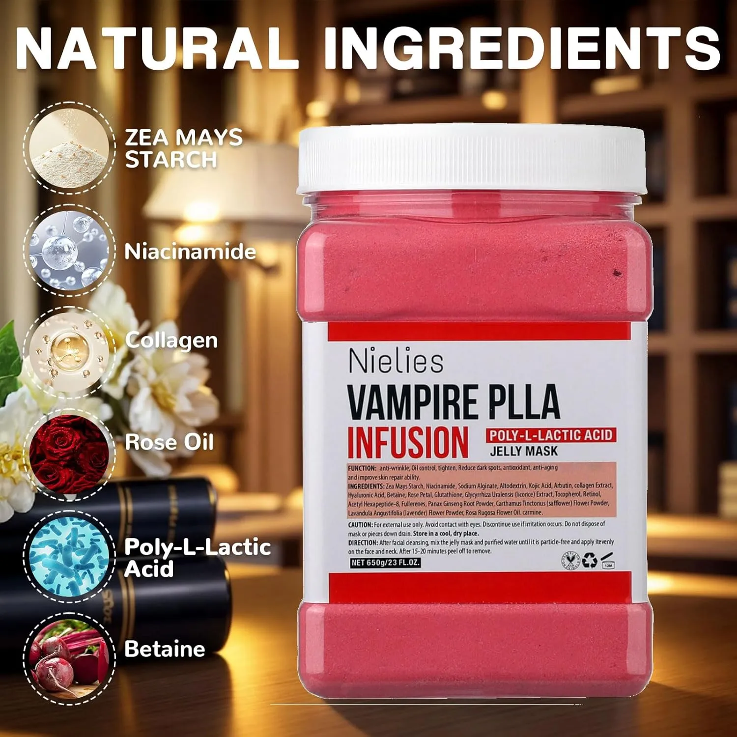 Jelly Mask, Facial Skin Care- Vampire "Peel-Off" Jelly Mask Set, Jelly masks for Facials Professional, Face Mask For Instant Hydration, Vegan Peel Off Face Mask, For Moisturizing, Smoothing (Vampire)