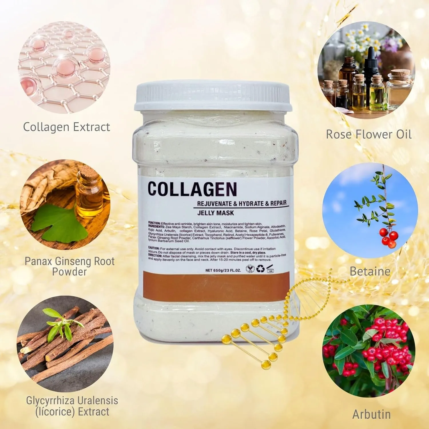 Jelly Mask Powder for Facials,Jelly mask for professionals, Vajacial Mask for Hydrating & Moisturizing (Collagen)