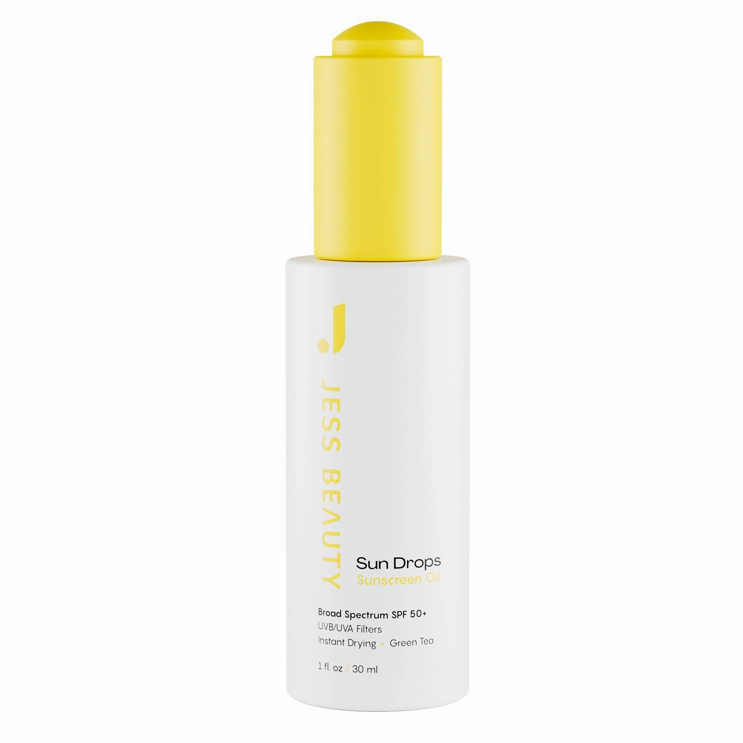 JESS BEAUTY | Face Sunscreen Sun Drops SPF 50 Skin Care Oil with Camellia Sinensis & Squalane | Skincare Fast Drying 1 fl. oz