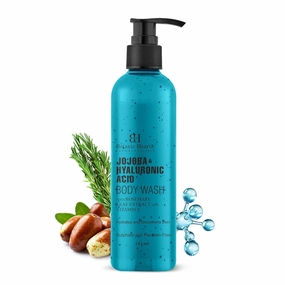 Jojoba & Hyaluronic Acid Body Wash with Sea Butter & Sweet Almond Oil | Moisturizing Body Wash Shower Gel for Softer, Smoother Skin | Sulfate & Paraben Free | for Women & Men | 245ml