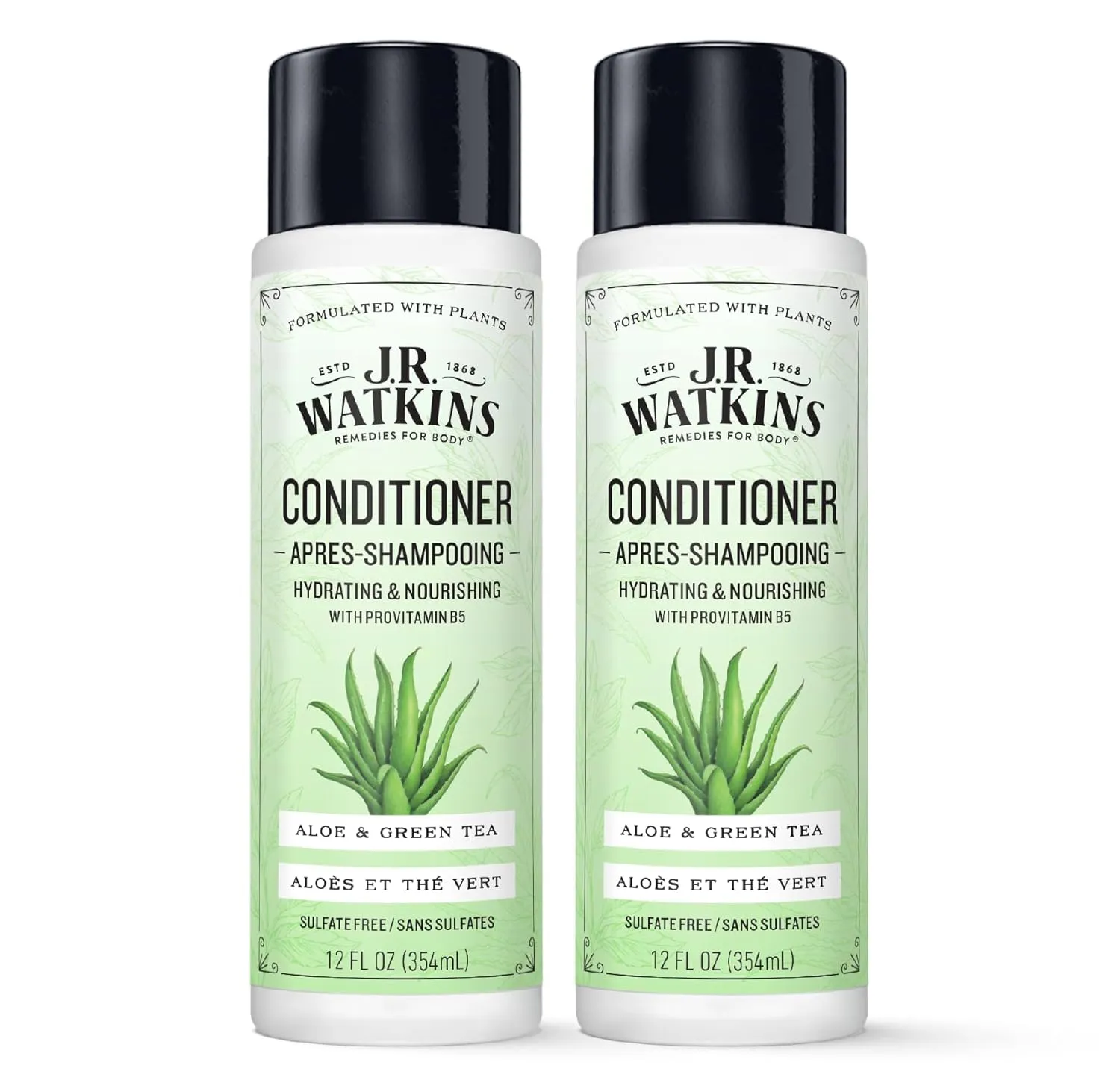 J.R. Watkins Daily Hydration Conditioner - Aloe & Green Tea - 12 fl oz (Pack of 2)