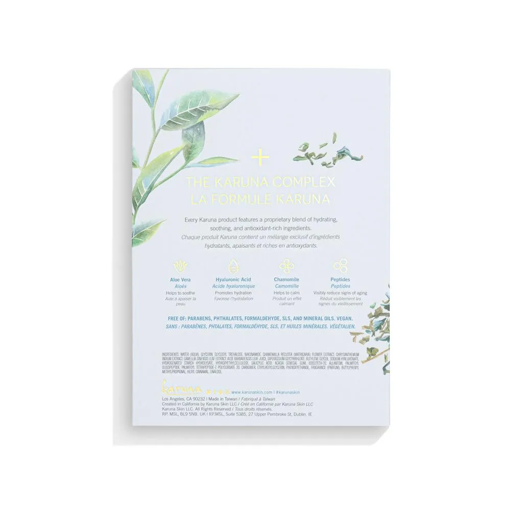 Karuna Skin - Antioxidant  Face Masks for Dry, Mature Skin, Rejuvenating & Nourishing Face Masks Skincare Essential, Facial Mask w Green Tea Extract, Chinese Licorice & African Chrysanthellum, 4 Pack