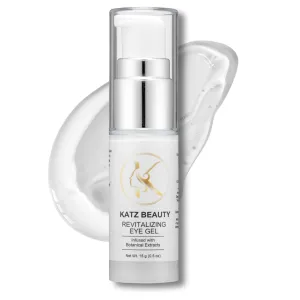 Katz Beauty Revitalizing Eye Gel, 0.5 oz - Hydrating, Brightening & Puffiness-Reducing Eye Cream with Aloe & Cucumber