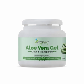 KAZI.MA Pure Aloe Vera Gel for Skin & Hair, Hydrating and Moisturizing Formula, 250g (8.82 oz)