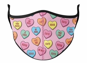 Kids Candy Heart Face Mask by Top Trenz - Two Sizes Available