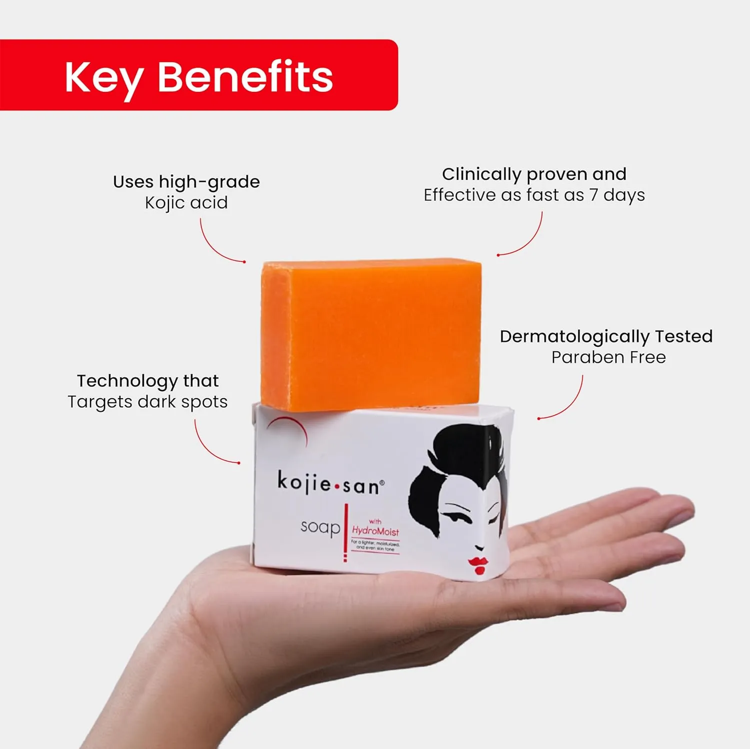 Kojie San Skincare Bundle - Facial Brightening Set with 2 Bars of Kojic Acid Soap, Face Cream & Exfoliating Face Brush