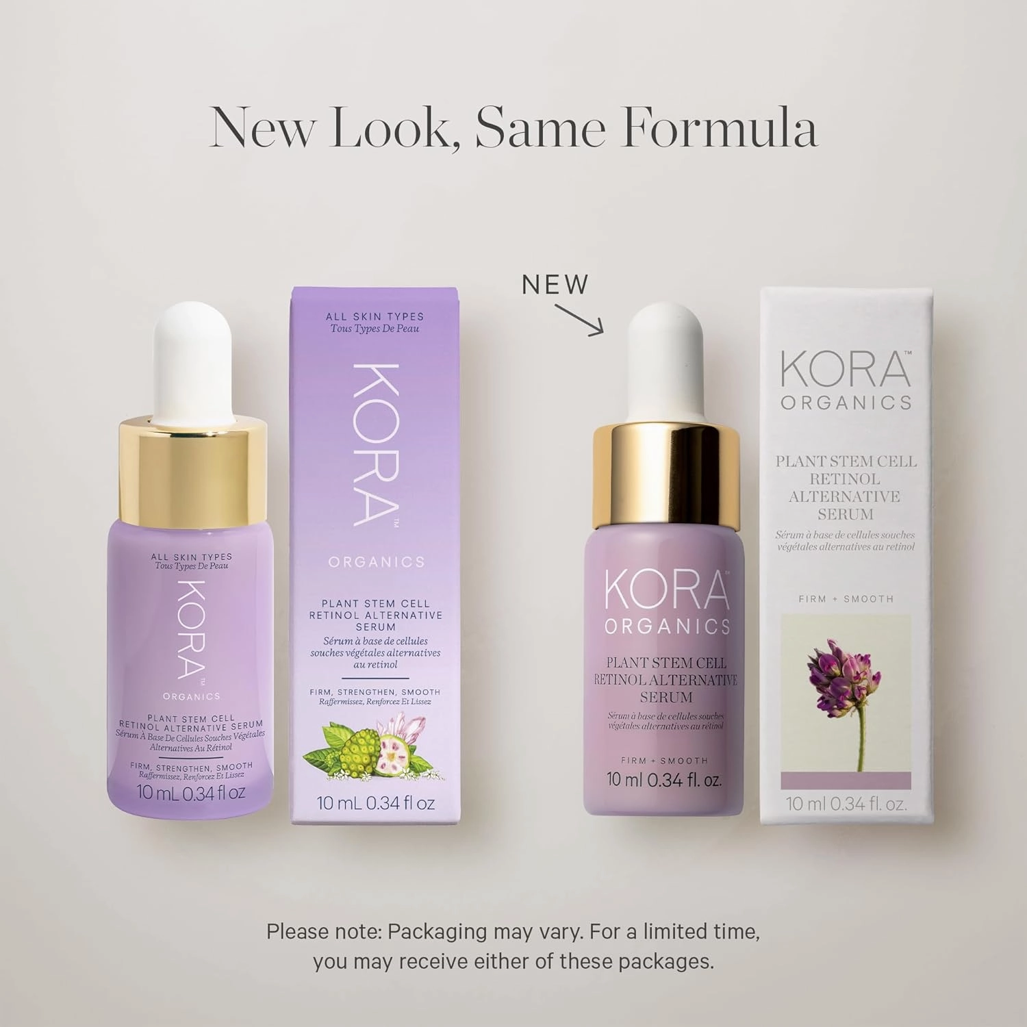 KORA Organics Plant Stem Cell Retinol Alternative Serum, Firming Face Serum, Repair Signs of Aging, Promotes Radiant Skin, Certified Organic, Cruelty Free, Travel Size Anti-Aging Serum, 0.34 fl oz