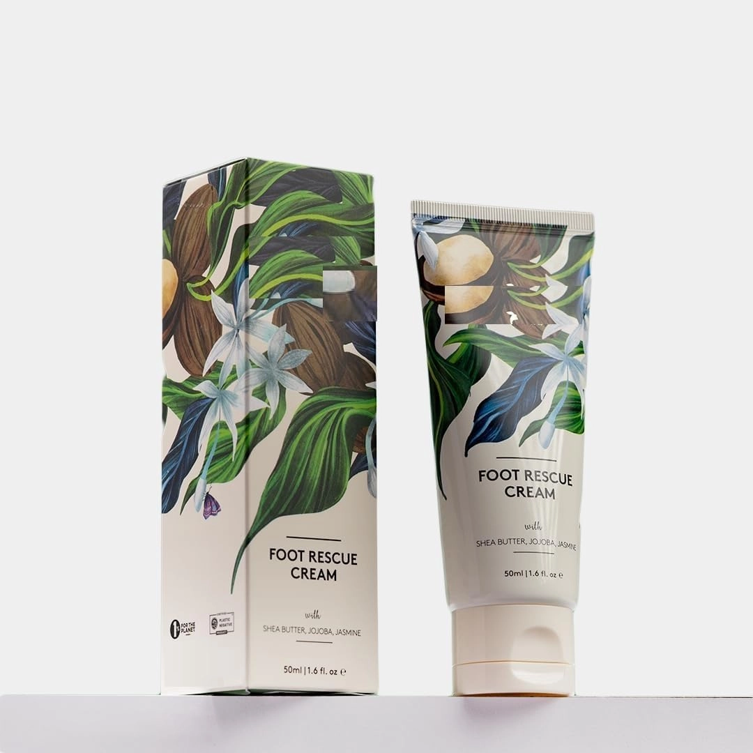 Korean Foot Rescue Cream | Moisturizes and Soothes Cracked, Calloused, Dry Feet | Enriched with Shea Butter, Jojoba & Jasmine for Soft and Supple Skin from Heel to Toe | 50 ml