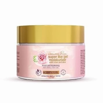 KRINAL Rose Aloe Gel Moisturizer | Instant Hydration | Non-Sticky & Oil-Free | Quick Absorbing | Suitable for all Skin Types | 50 ml