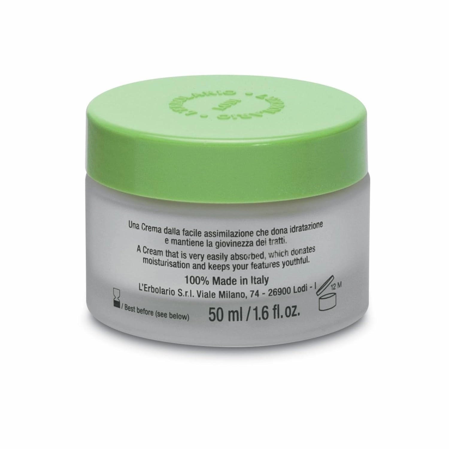 L'Erbolario Moisturizing Face Cream - Hydrating, Nourishing Face Moisturizer - Non-Greasy Daily Facial Moisturizer - Ideal Base for Makeup - 1.6 oz