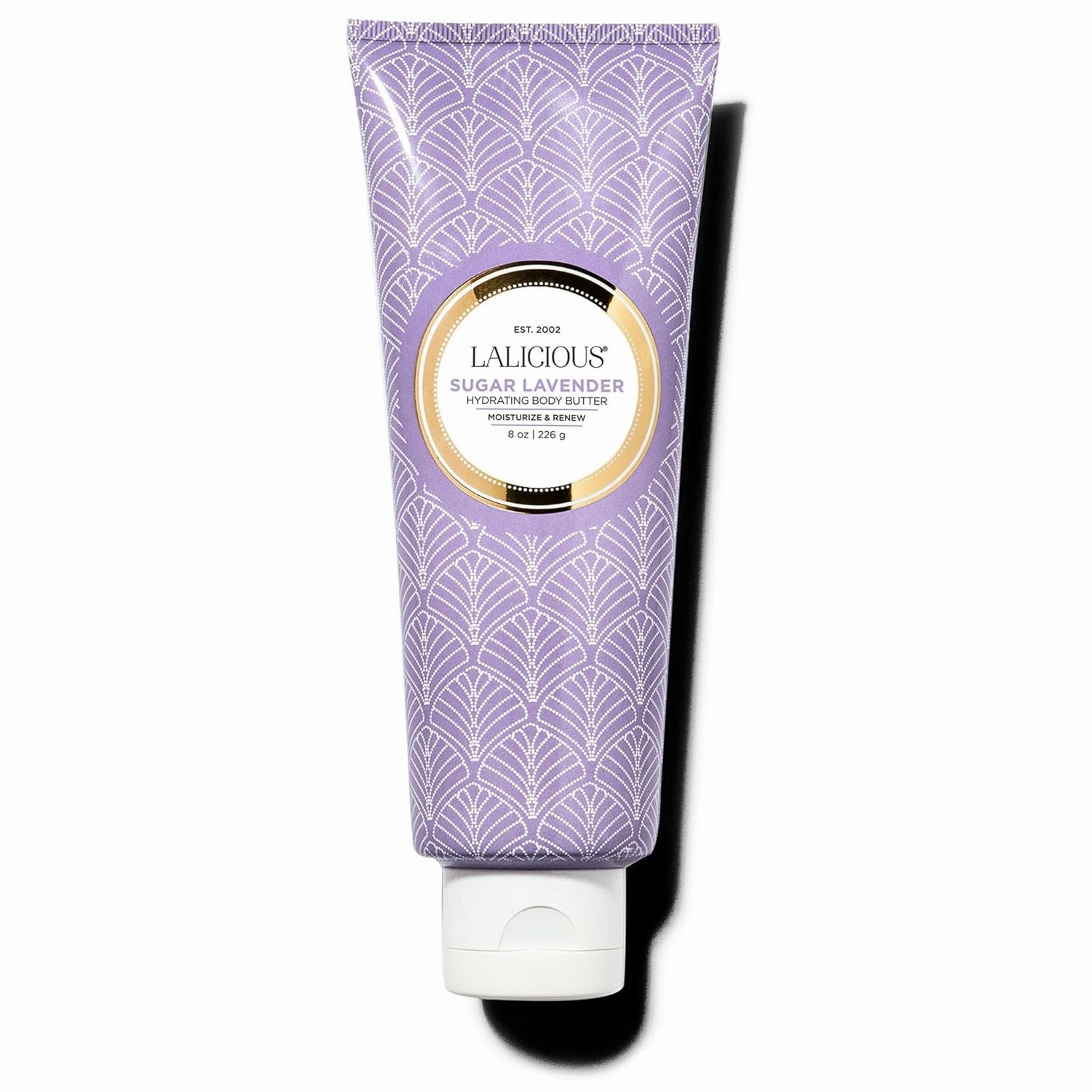 LaLicious Sugar Lavender Body Butter - Hydrating Body & Skin Moisturizing Cream with Whipped Shea Butter, Vitamin E, Cucumber Extract & Apricot Oil - No Parabens (8oz)
