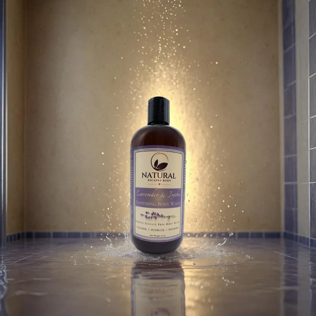 Lavender & Jojoba Soothing Body Wash | Calming Sulfate-Free Shower Gel for Soft, Hydrated & Healthy Skin | Moisturizing & Gentle for Normal & Sensitive Skin | 16 oz