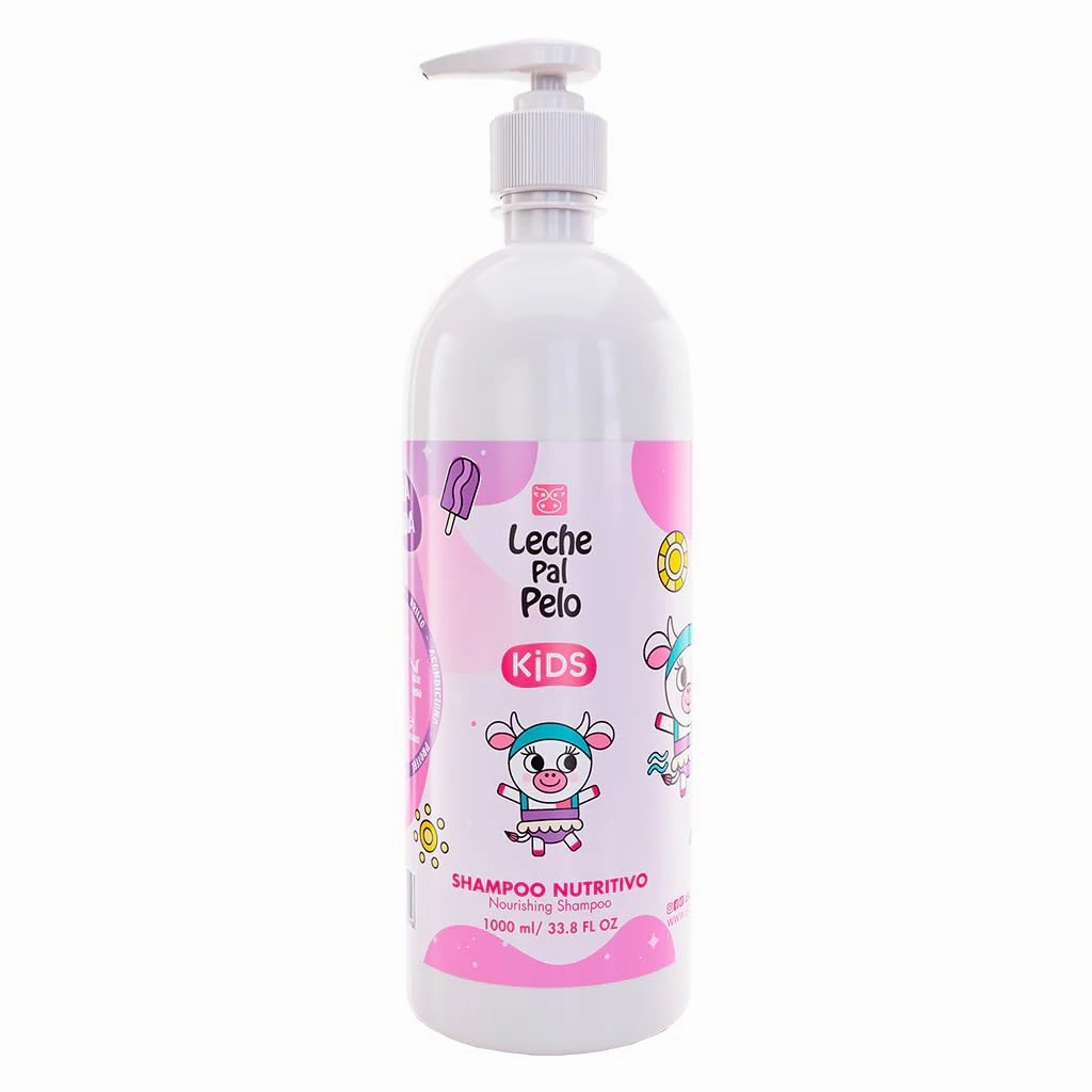 Leche Pal Pelo Kids Nourishing Shampoo - Gentle Daily Cleansing, Sulfate & Paraben-Free Formula with Jojoba, Coconut Milk, Aloe Vera - Hydrates, Defines (33.8 fl oz)