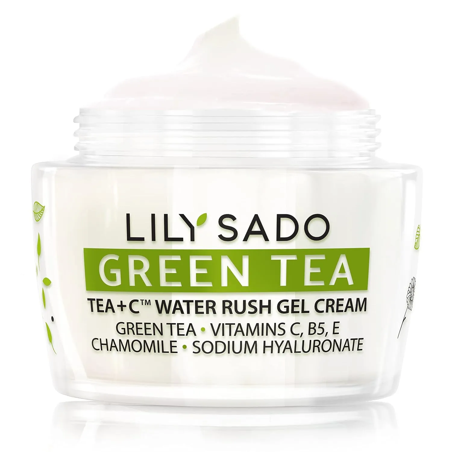 LILY SADO TEA C Green Tea Water Rush Gel Moisturizer - Lightweight Vitamin C Anti-Wrinkle Moisturizing Lotion - Hydrates & Softens for Luscious, Radiant Skin. Perfect for Spring and Summer.
