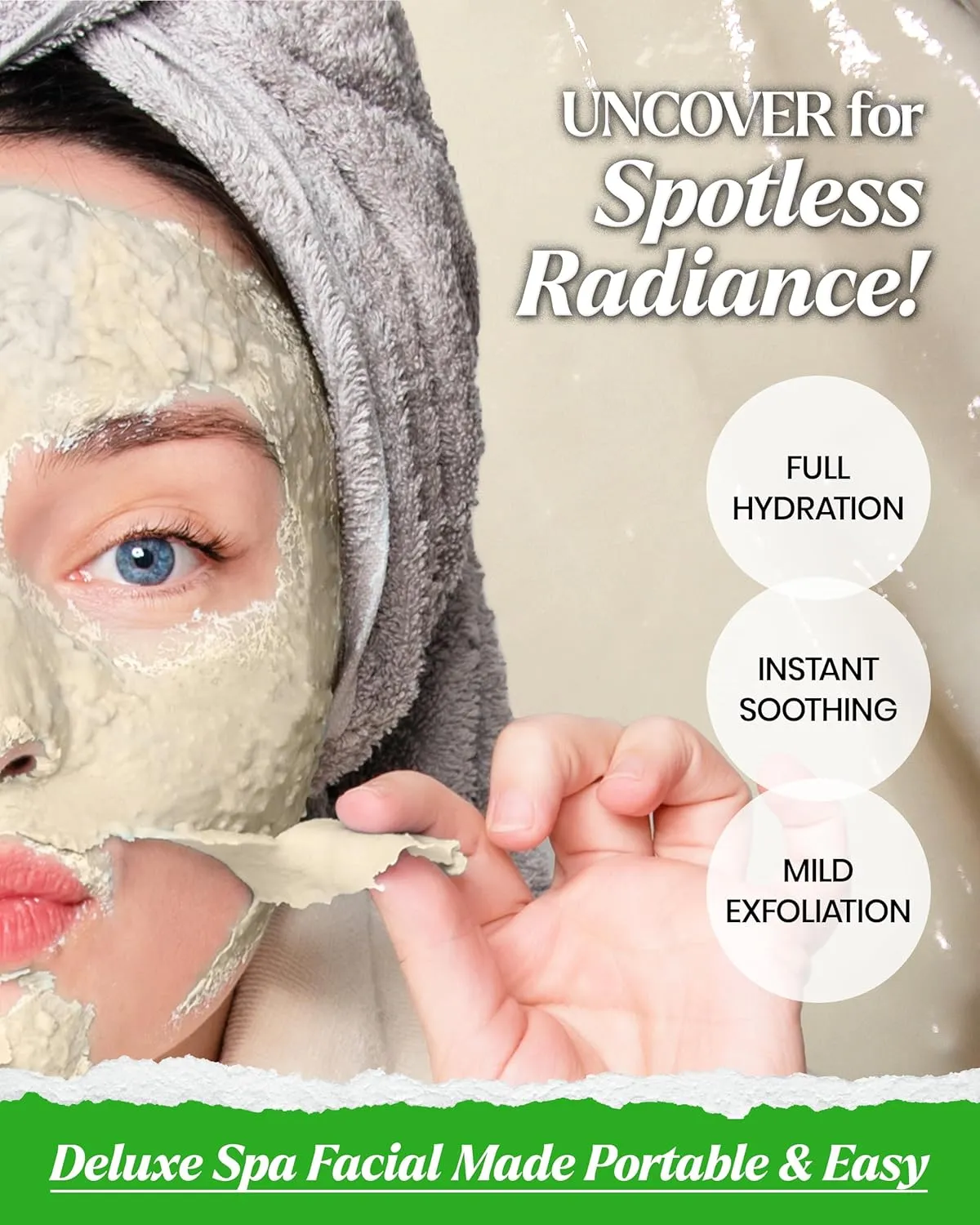 LINDSAY Collagen Modeling Mask Cup Pack - Korean Skin Care Face Mask Modeling Pack – Single-Use Rejuvenating Moisturizing Face Mask w/Spatula Spoon – Spa Facial Peel-off Mask (6 ea, 0.36 lb)