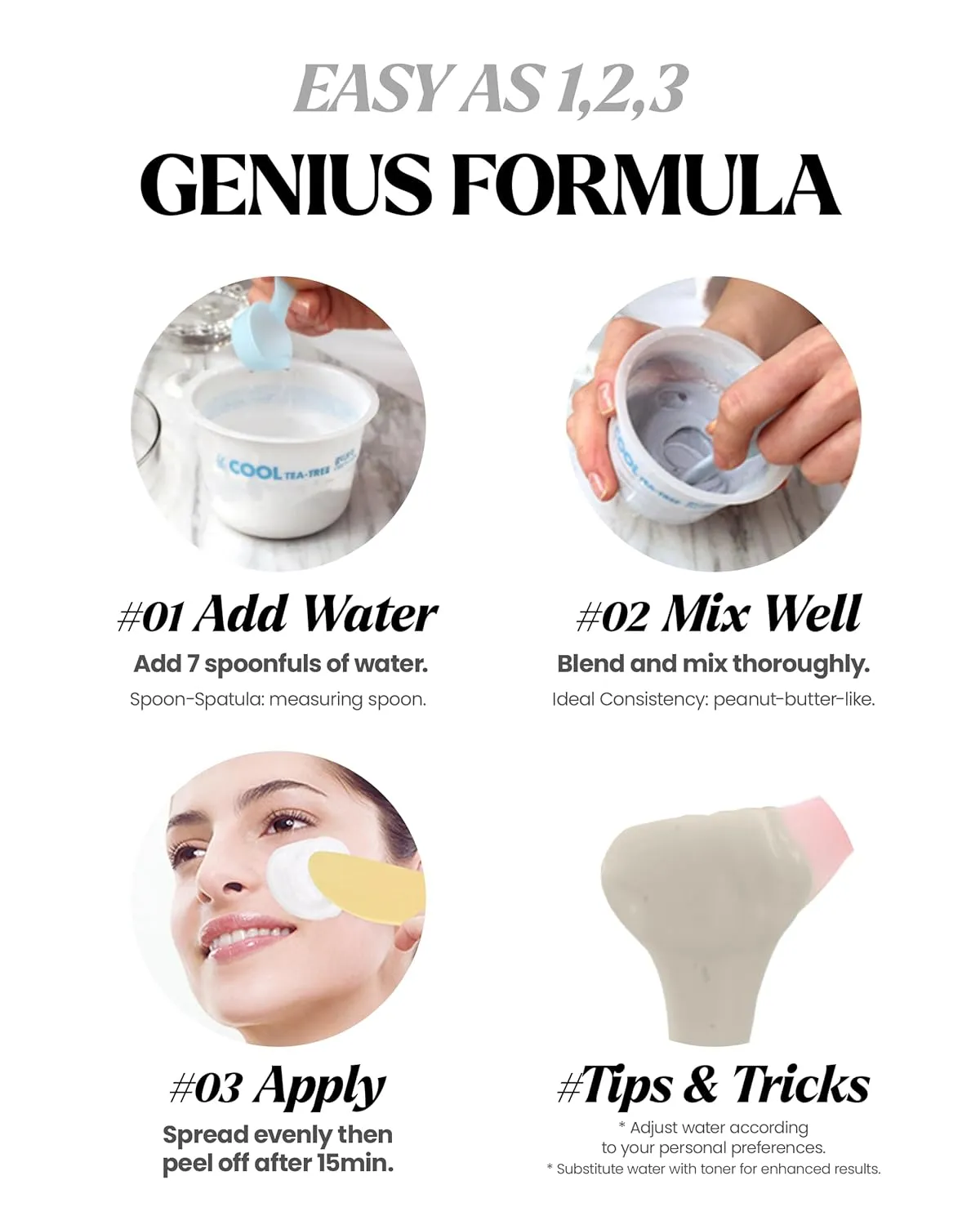 LINDSAY Collagen Modeling Mask Cup Pack - Korean Skin Care Face Mask Modeling Pack – Single-Use Rejuvenating Moisturizing Face Mask w/Spatula Spoon – Spa Facial Peel-off Mask (6 ea, 0.36 lb)